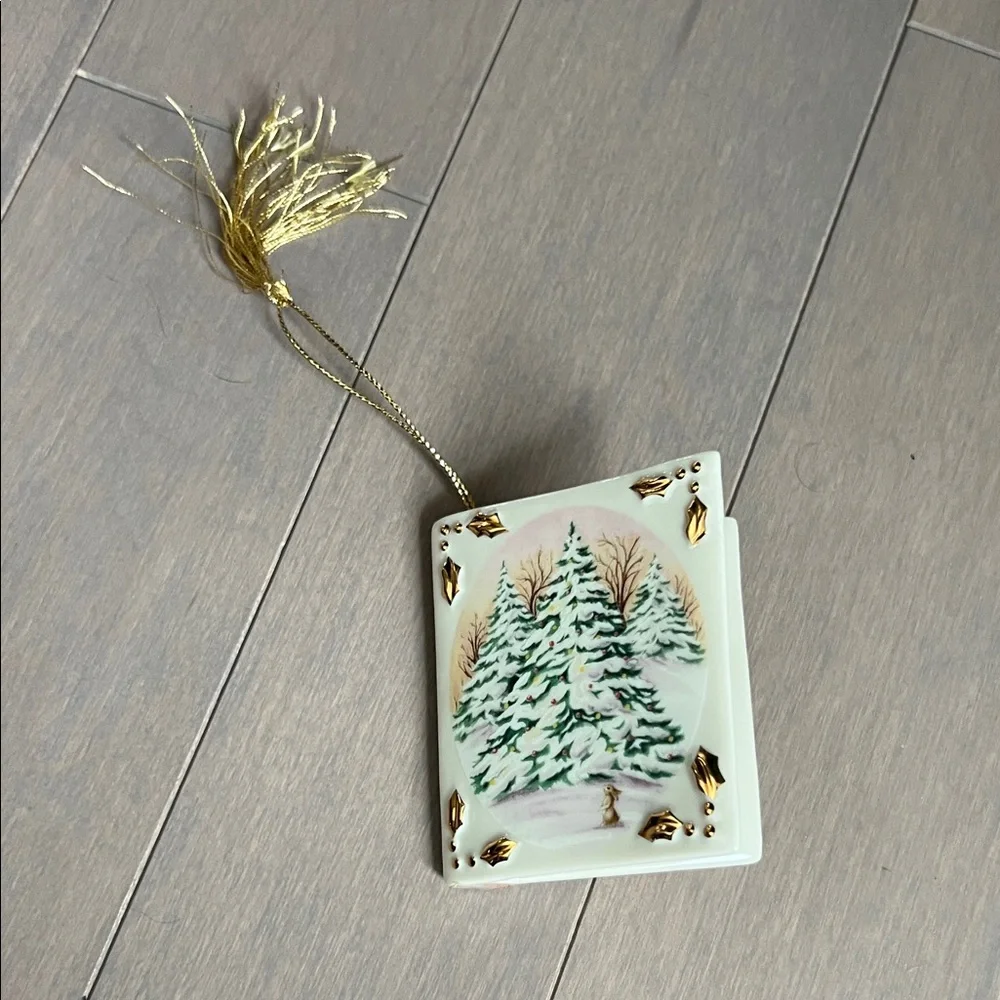 Lenox Christmas Card Ornament - 1st ornament in the Whispering Trees Series - Picture 5 of 6